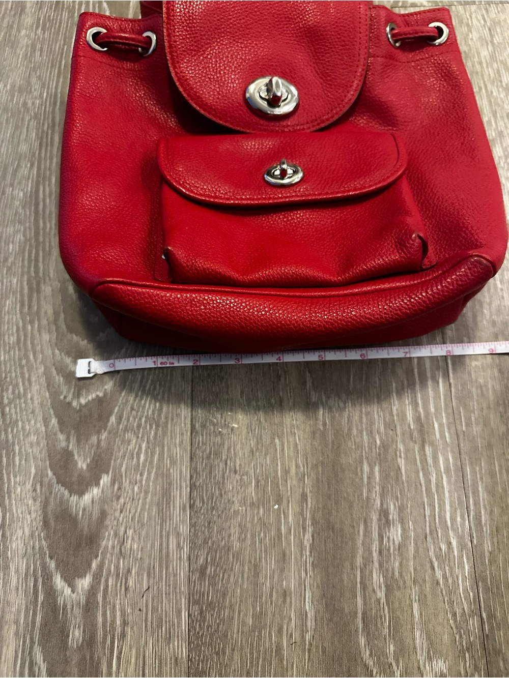 Coach Leather Turn Lock Mini Backpack - Picture 4 of 5